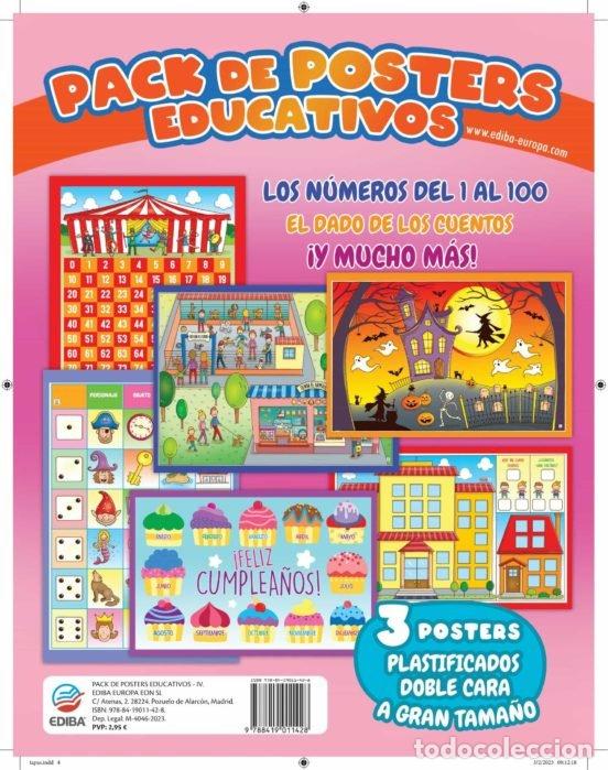 Livres: PACKS DE POSTERS EDUCATIVOS LOS NUMEROS DEL 1 AL 100 - EDIBA