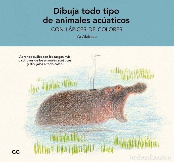 Livres: DIBUJA TODO TIPO DE ANIMALES ACUATICOS CON LAPICES DE COLORE - AKIKUSA, AI