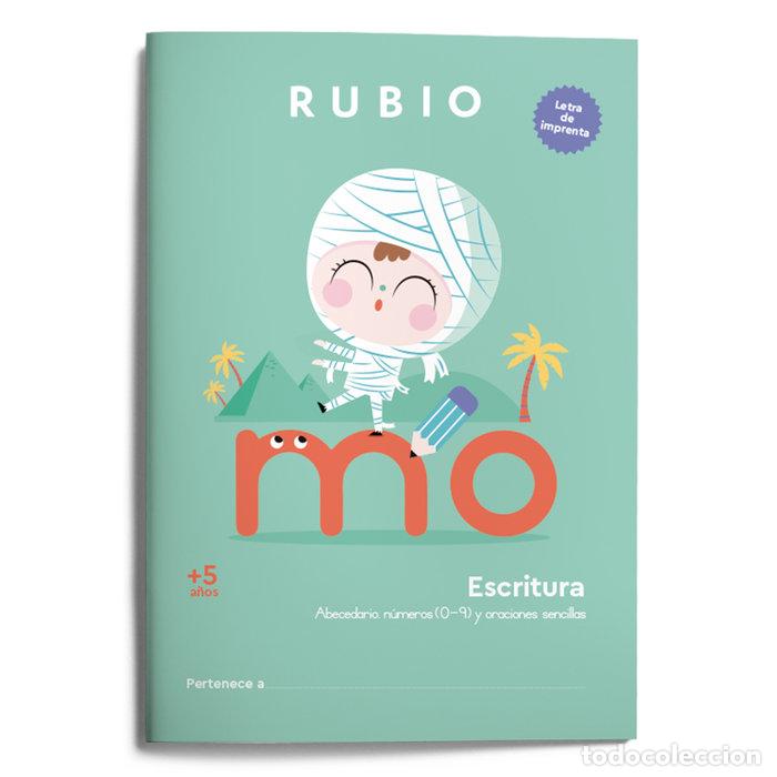 Libros: ESCRITURA CON LETRA DE IMPRENTA +5 A&Ntilde;OS A4 RUBIO - AA.VV