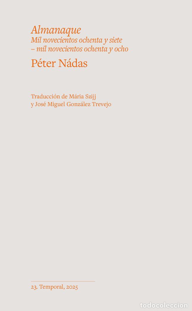 Livres: ALMANAQUE - NADAS, PETER