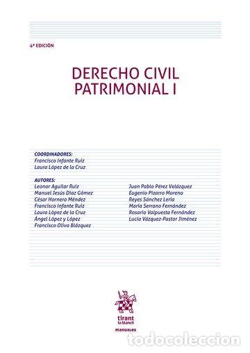 books: DERECHO CIVIL PATRIMONIAL I 4&ordf; EDICION - INFANTE RUIZ, FRANCISCO