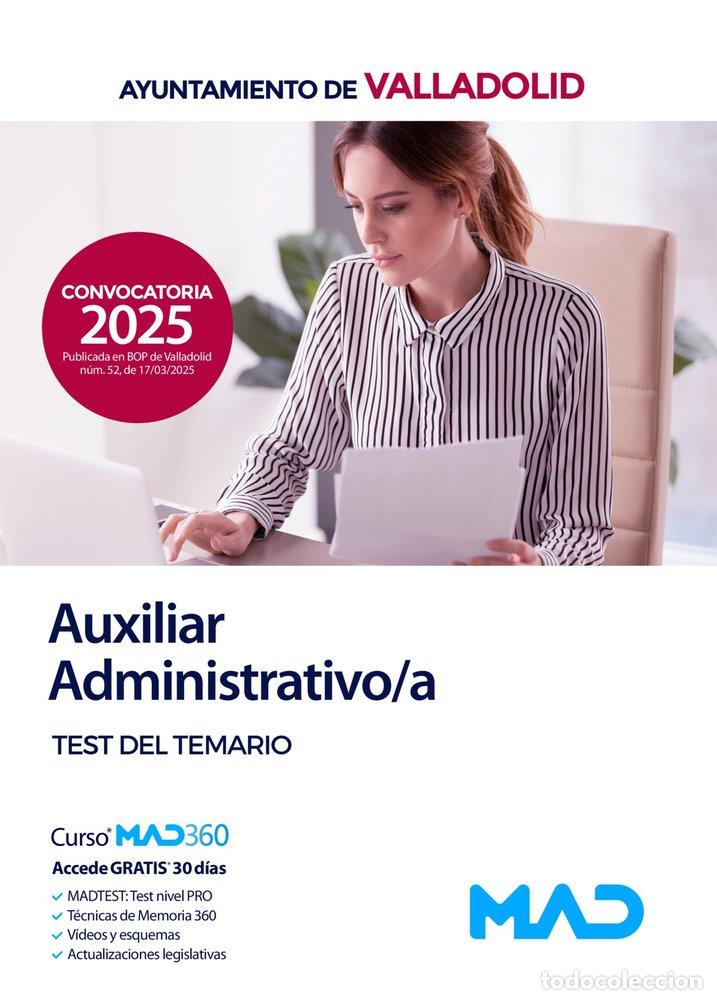 Libros: AUXILIAR ADMINISTRATIVO/A TEST TEMARIO AYUNTAMIENTO VALLADO - AA.VV
