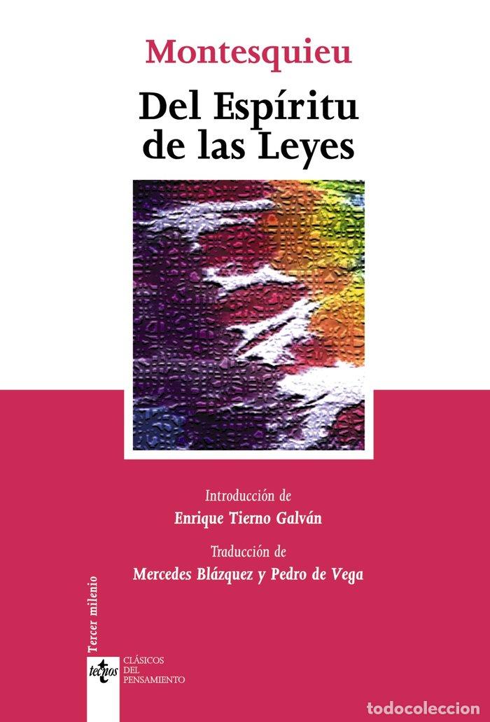 books: DEL ESPIRITU DE LAS LEYES - MONTESQUIEU