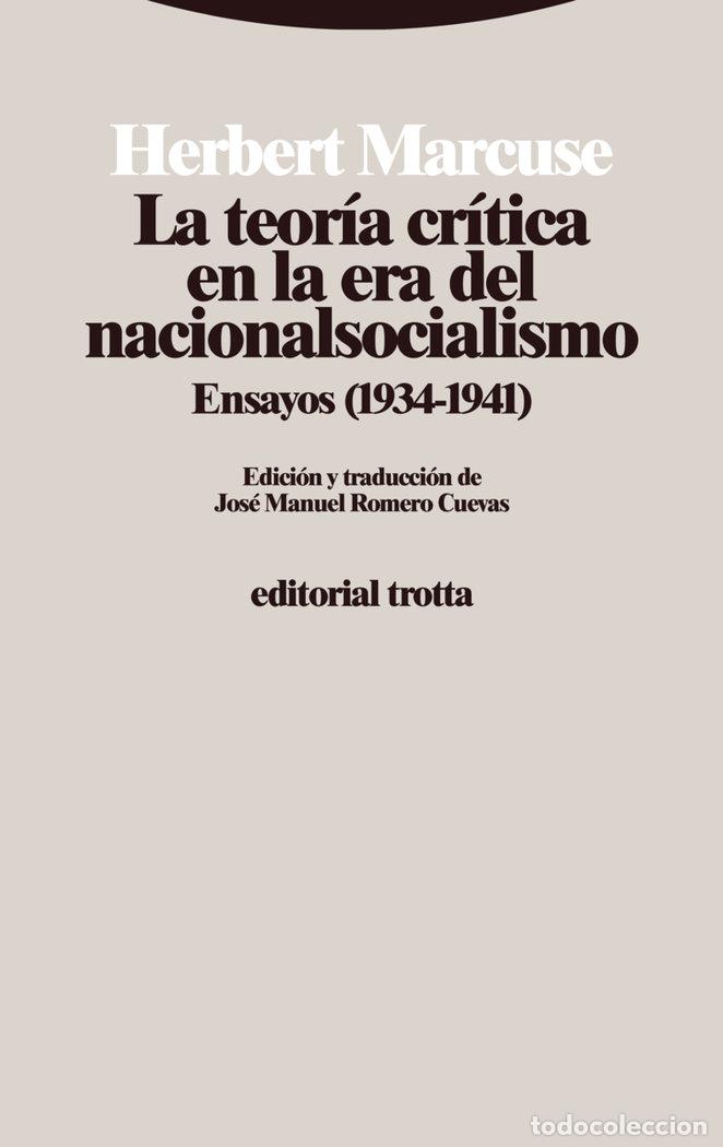 Libros: LA TEORIA CRITICA EN LA ERA DEL NACIONALSOCIALISMO - MARCUSE, HERBERT