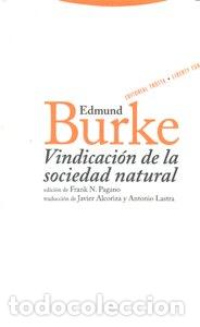 Libros: VINDICACION DE LA SOCIEDAD NATURAL - BURKE, EDMUN