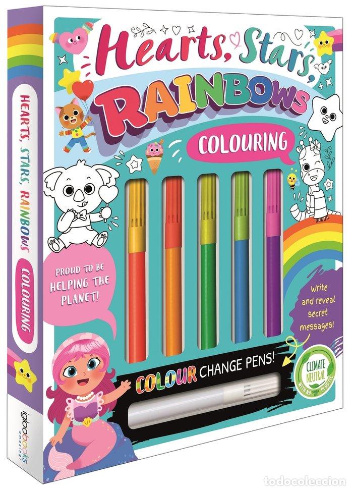 Libri: HEARTS STARS RAINBOWS COLOURING - IGLOOBOOKS