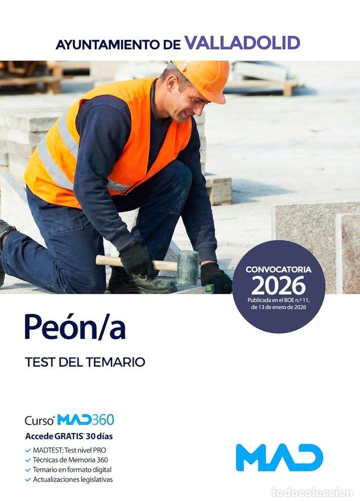 Libri: PEON/A TEST DEL TEMARIO AYUNTAMIENTO DE VALLADOLID - AA.VV