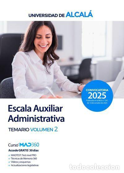 Libros: ESCALA AUXILIAR ADMINISTRATIVA TEMARIO 2 UNIVERSIDAD ALCALA - AA.VV