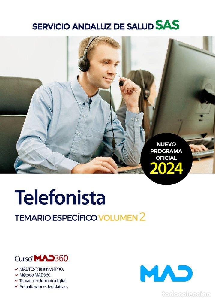 Livres: TELEFONISTA TEMARIO ESPECIFICO 2 SERVICIO ANDALUZ SALUD SAS - AA.VV
