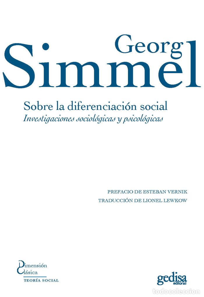 Livros: SOBRE LA DIFERENCIACION SOCIAL - SIMMEL, GEORG