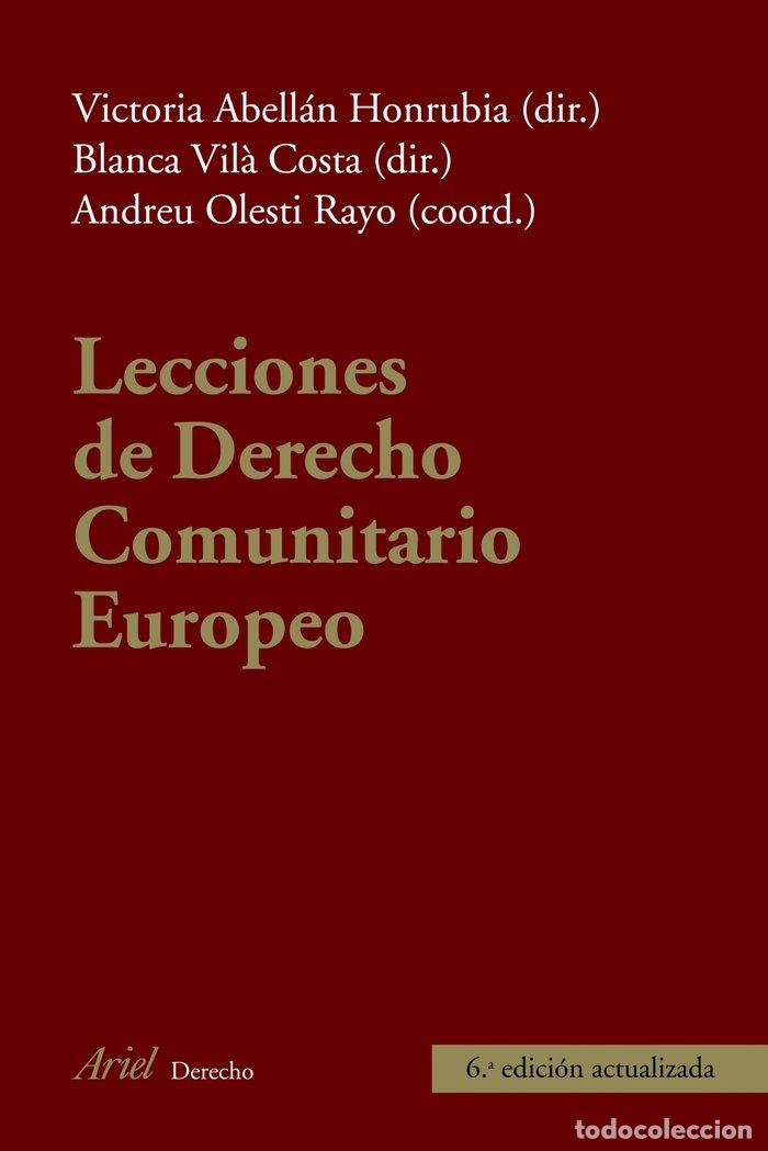 Libros: LECCIONES DE DERECHO COMUNITARIO EUROPEO - VILA COSTA, BLANCA