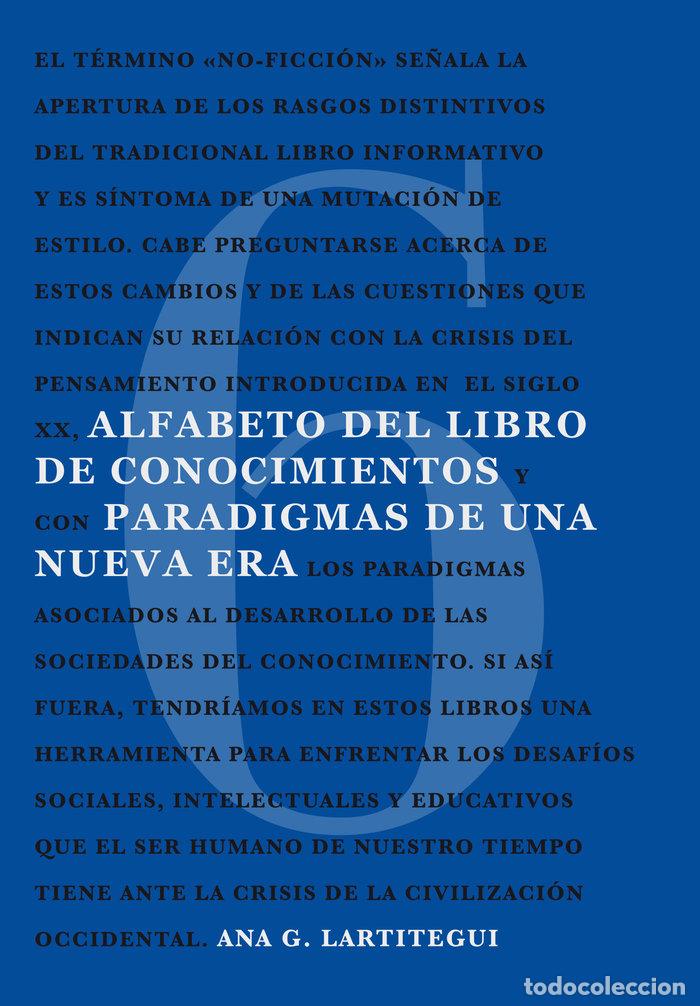 Libros: ALFABETO DEL LIBRO DE CONOCIMIENTOS - G LARTITEGUI, ANA