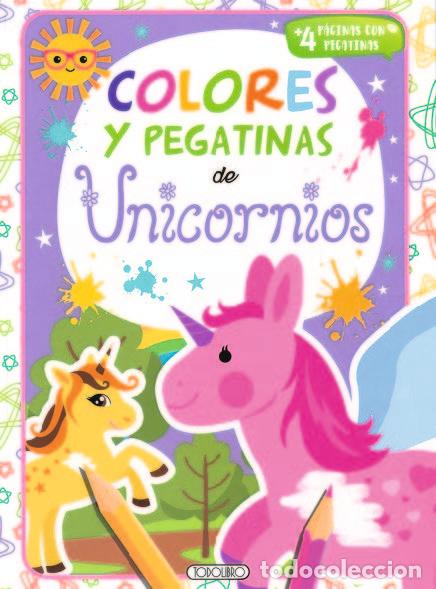 Libros: UNICORNIOS 4 COLORES Y PEGATINAS - AA.VV