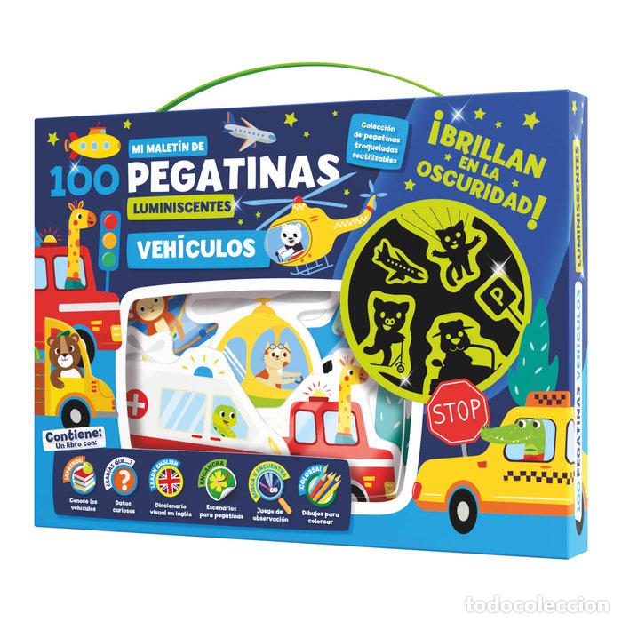 Livres: MALETIN 100 PEGATINAS LUMINESCENTES VEHICULOS - IMAGILAND