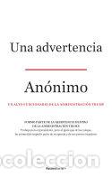Libros: UNA ADVERTENCIA - (ANONYMOUS), ANONIMO