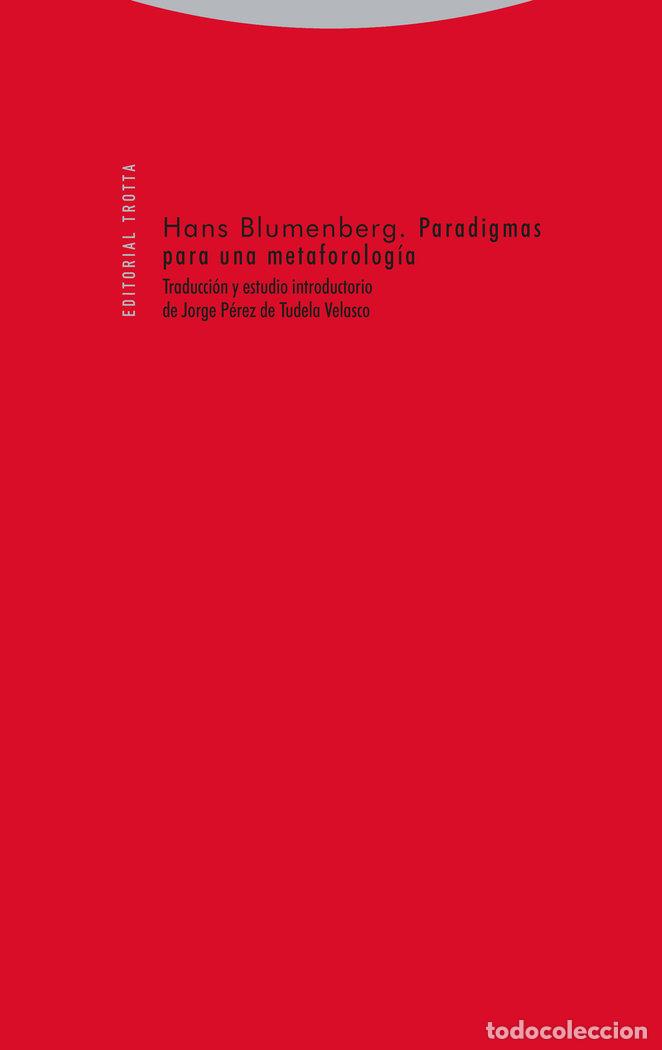 Livres: PARADIGMAS PARA UNA METAFOROLOGIA - BLUMENBERG, HANS
