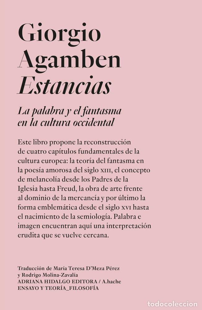 Libros: ESTANCIAS - AGAMBEN, GIORGIO