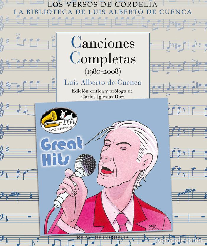 Livros: CANCIONES COMPLETAS 1980-2008 - DE CUENCA, LUIS ALBERTO