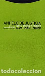 Livros: ANHELO DE JUSTICIA - HORKHEIMER, MAX