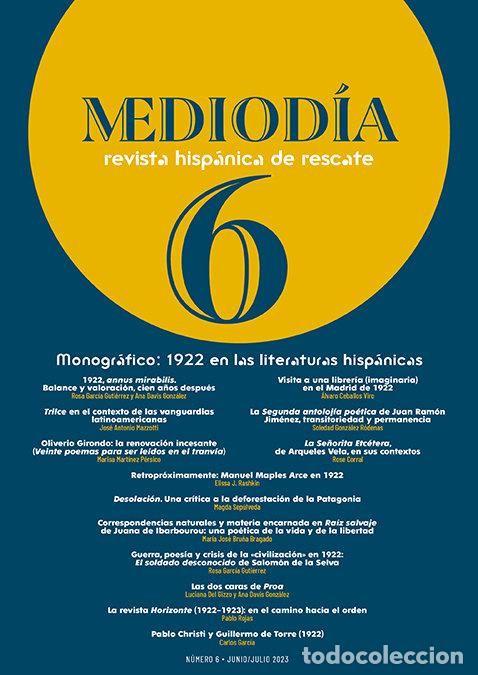 Libros: MEDIODIA REVISTA HISPANICA DE RESCATE 6 - AA.VV