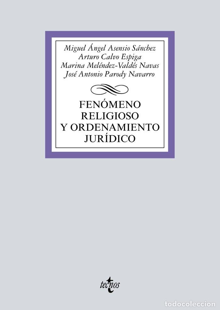 Livros: FENOMENO RELIGIOSO Y ORDENAMIENTO JURIDICO - ASENSIO SANCHEZ, MIGUEL A.