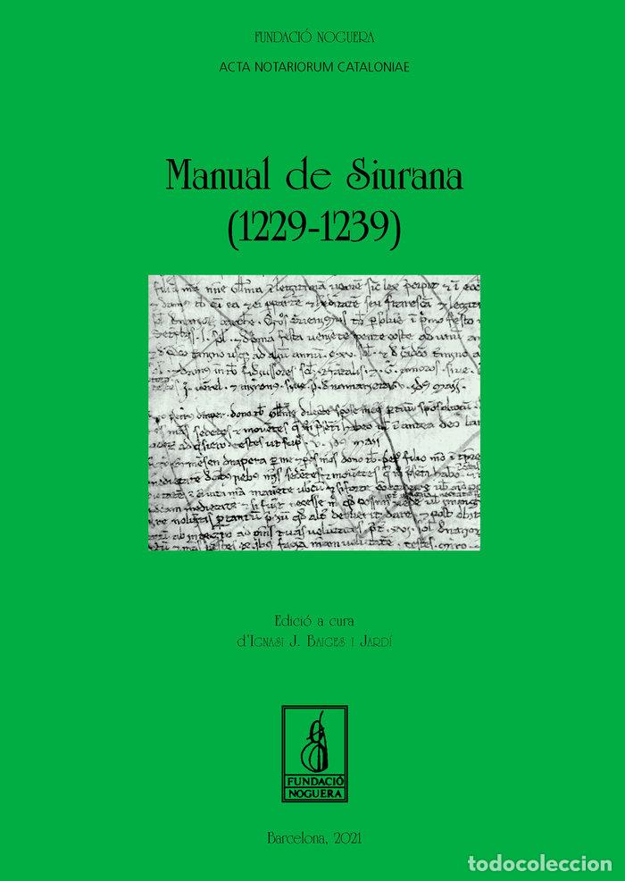 Libros: MANUAL DE SIURANA 1229 1239 - BAIGES JARDI, IGNASI