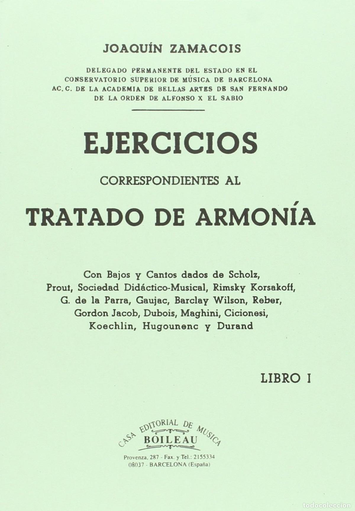 Livros: EJERCICIOS DE ARMON&Iacute;A - Zamacois, Joaqu&iacute;n