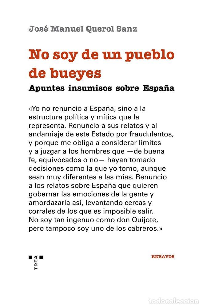 Libros: NO SOY DE UN PUEBLO DE BUEYES - QUEROL, JOSE MANUEL