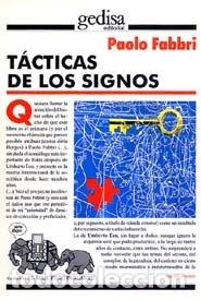Livres: TACTICAS DE LOS SIGNOS - FABRI, PAOLO
