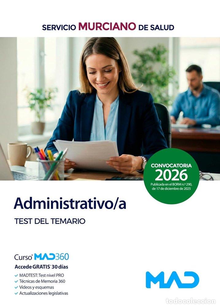 Livres: ADMINISTRATIVO/A TEST DEL TEMARIO SERVICIO MURCIANO SALUD SM - AA.VV