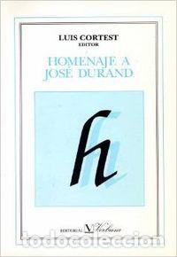 Libri: HOMENAJE A JOSE DURAND - AA.VV.