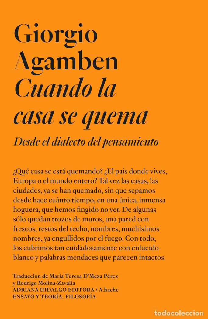 books: CUANDO LA CASA SE QUEMA - AGAMBEN, GIORGIO