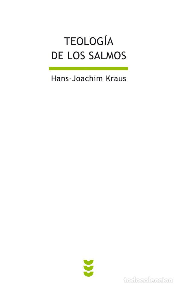 B&uuml;cher: TEOLOGIA DE LOS SALMOS - KRAUS, HANS JOACHIM