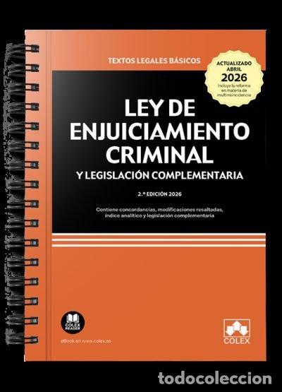Livros: LEY DE ENJUICIAMIENTO CRIMINAL Y LEGISLACION COMPLEMENTARIA - AA.VV