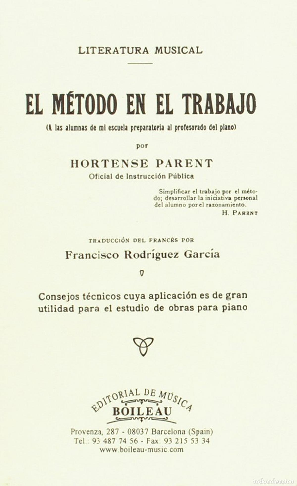 Libros: EL M&Eacute;TODO EN EL TRABAJO - PARENT, Hortense