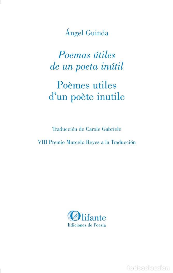 Libri: POEMAS UTILES DE UN POETA INUTIL - GABRIELE, CAROLE