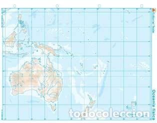 Livros: MAPA MUDO OCEANIA FISICO (100 UDS) - SIN AUTOR