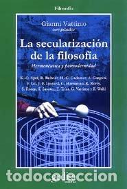 Libri: SECULARIZACION DE LA FILOSOFIA - VATTIMO, GIANNI