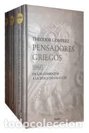 Libros: PENSADORES GRIEGOS 3 VOL. RTCA - GOMPERZ, THEODOR