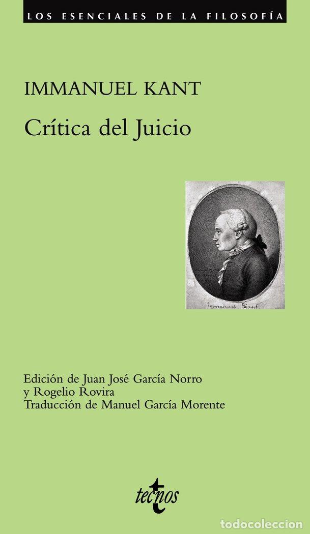 Livros: TECNOS CRITICA DEL JUICIO - KANT IMMANUEL