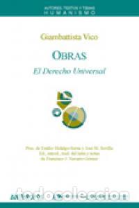 Libri: OBRAS EL DERECHO UNIVERSAL - VICO, GIAMBATTISTA