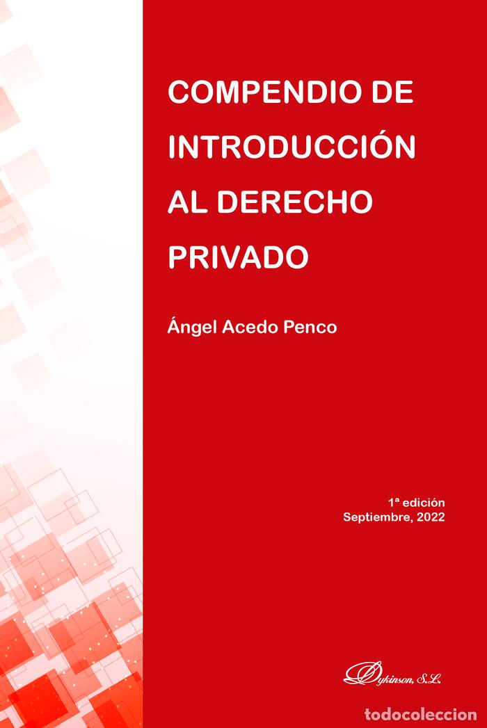 Livros: COMPENDIO DE INTRODUCCION AL DERECHO PRIVADO - ACEDO PENCO, ANGEL
