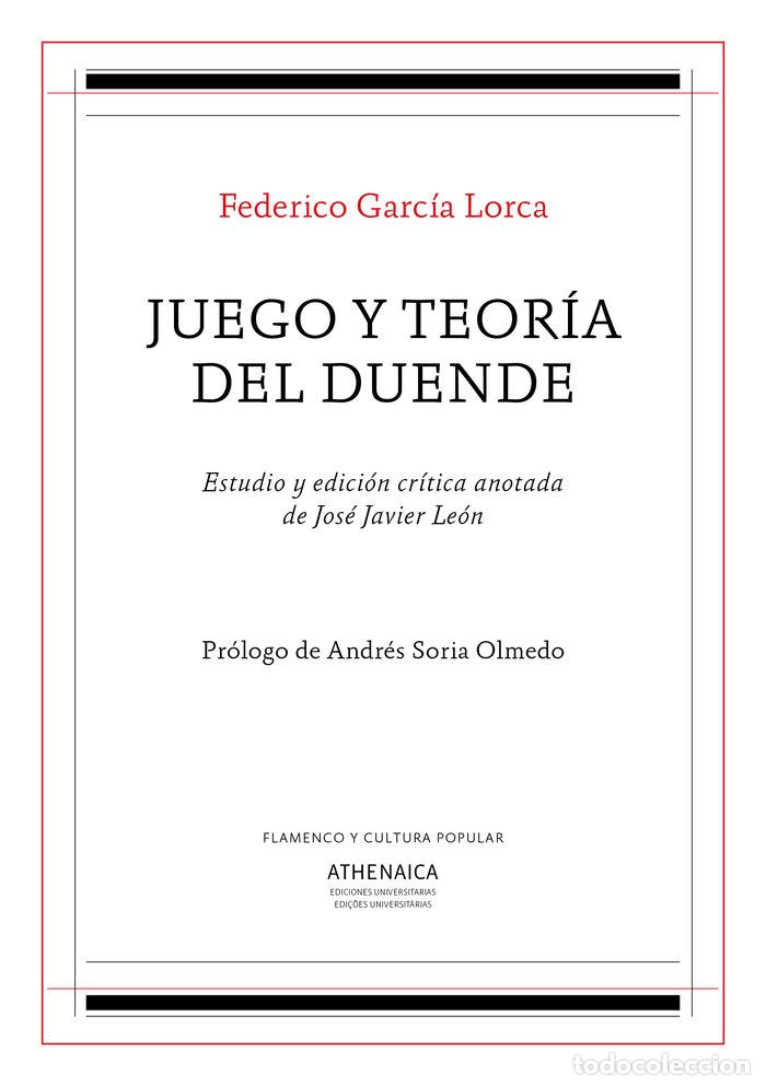 books: JUEGO Y TEORIA DEL DUENDE - GARCIA LORCA, FEDERICO