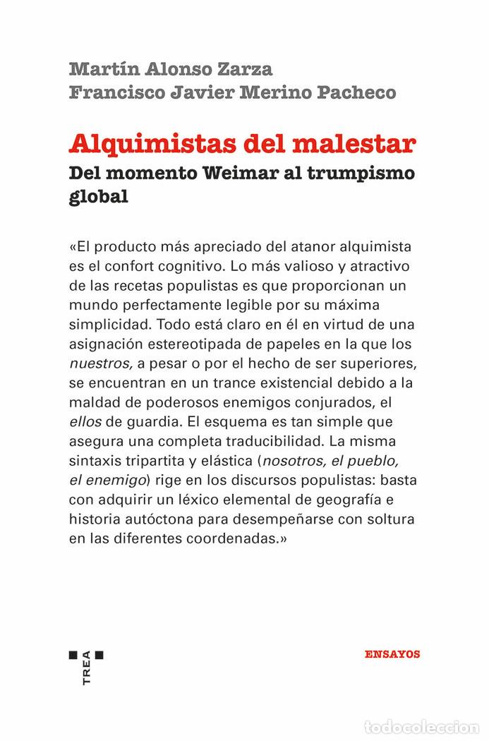 Libri: ALQUIMISTAS DEL MALESTAR - ALONZO ZARZA, MARTIN