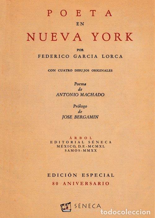 Livres: POETA EN NUEVA YORK - GARCIA LORCA, FEDERICO