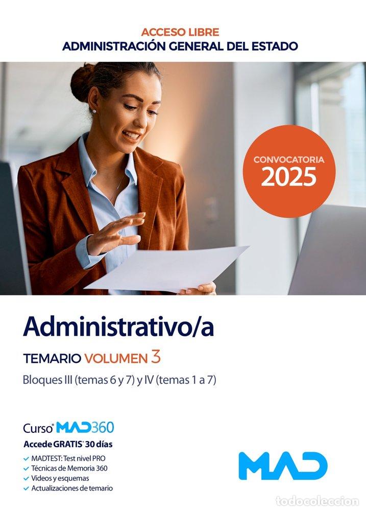 books: ADMINISTRATIVO DEL ESTADO TEMARIO 3 BLOQUES III Y IV ADMINI - AA.VV