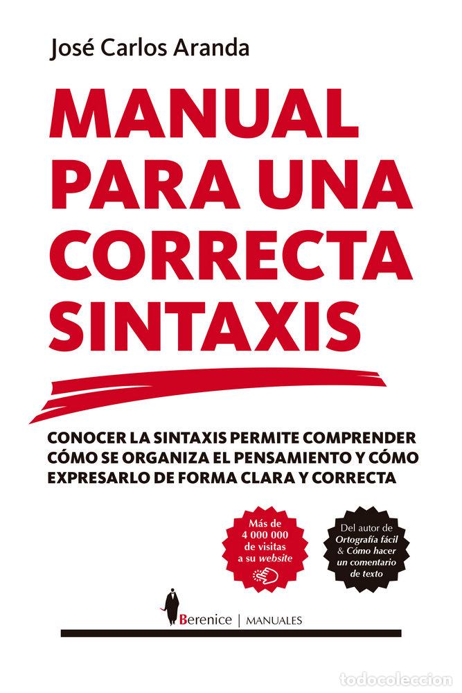 Livres: MANUAL PARA UNA CORRECTA SINTAXIS - ARANDA, JOSE CARLOS