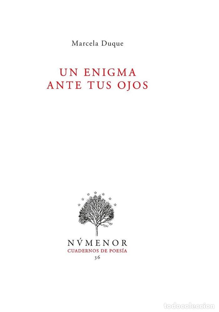 B&uuml;cher: UN ENIGMA ANTE TUS OJOS - DUQUE RAMIREZ, MARCELA