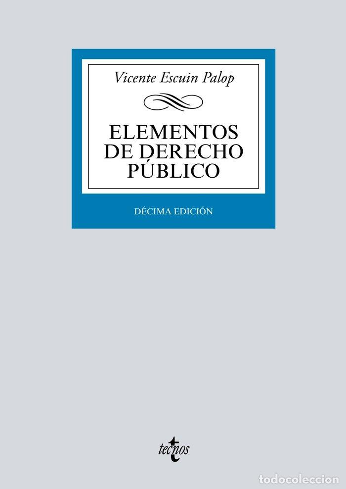 Libros: ELEMENTOS DE DERECHO PUBLICO - ESCUIN PALOP, VICENTE