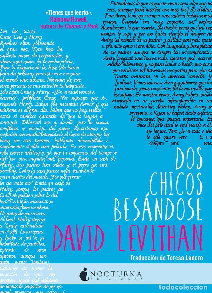 Libros: DOS CHICOS BESANDOSE - LEVITHAN, DAVID